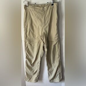 L.L. Bean convertible  Tan Straight Leg Pants nylon outdoors hiking 8 petite